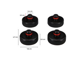 Sett med gummiputer for jekk JACK PAD SET 4T for Tesla, stift 24 mm, 4 stk