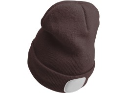 Lue med hodelykt 180 lm, oppladbar, USB, one-size, bomull/PE, brun