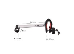 Arm/rammeholder til sykkelstativ for tilhengerfeste, lang, 24 cm - reservedel