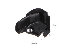 Plastspenne for festestropp på sykkelstativ BIKE 2 / 3 / 4, svart - reservedel