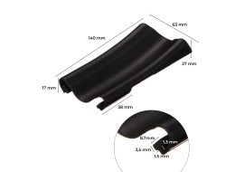 Plastplattform under dekket for sykkelstativ BIKE 2 / 3 / 4, svart - reservedel