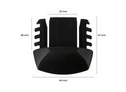 Plastende for tverrbjelke ROOF RACK IN / FIX, svart - reservedel