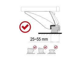Låsbart aluminium tverrbjelke ROOF RACK IN 1, 120 cm, 90 kg