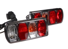 Sett med lamper med kabel og 13-pins plugg for sykkelstativ E-BIKE PREMIUM - reservedel