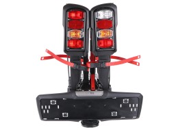 Sykkelstativ for tilhengerfeste E-BIKE 2 PREMIUM - 2 elsykler, lastekapasitet 60 kg, sammenleggbart