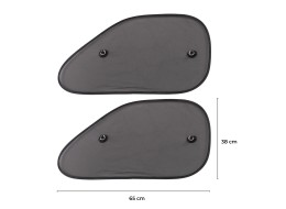 Solskjerm med sugekopp for sidevindu CAR SUNSHADE SET 9, 65 x 38 cm, 2 stk
