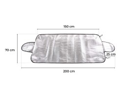 Beskyttelsesdeksel mot frost, snø og sol CAR SNOW COVER 1, 200 x 70 cm