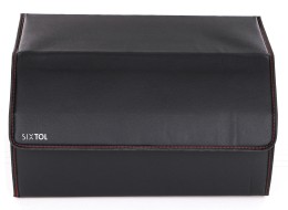 Bagasjeromsorganisator CAR COMPACT LEATHER L, 2 rom, sammenleggbar, med lokk