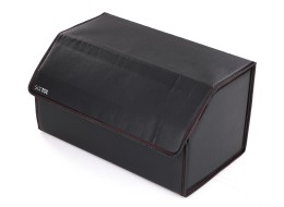 Bagasjeromsorganisator CAR COMPACT LEATHER L, 2 rom, sammenleggbar, med lokk