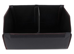Bagasjeromsorganisator CAR COMPACT LEATHER L, 2 rom, sammenleggbar, med lokk