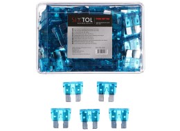 Sett med bladformede sikringer MECHANIC FUSE SET 15A, 100 stk