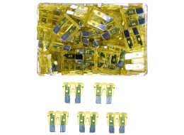 Sett med bladformede sikringer MECHANIC FUSE SET 20A, 100 stk