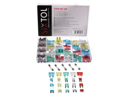 Sett med blad- og glassikringer for bil MECHANIC FUSE SET 215