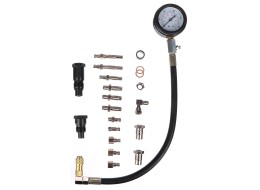 Sett for trykktesting av sylindertrykk i dieselmotorer MECHANIC ENGINE TESTER 21, 0-70 bar, 21 deler