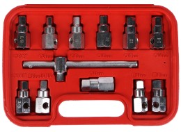 Sett for tapping av olje MECHANIC OIL DRAIN SET 12, Hex + firkant, 12 deler
