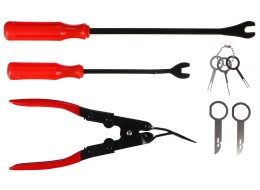 Multifunksjonelt sett for demontering av polstring og interiør MECHANIC TRIM SET 19, 19 deler