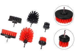 Sett med børster for drill til bilrengjøring CAR DETAILING DRILL BRUSH 6, 6 stk