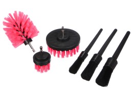 Multifunksjonelt sett med rengjørings- og vaskeverktøy for bil CAR DETAILING PINK 9, 9 deler