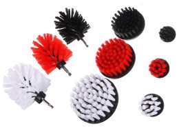 Sett med børster til drill for bilrengjøring CAR DETAILING DRILL BRUSH 9, 9 stk