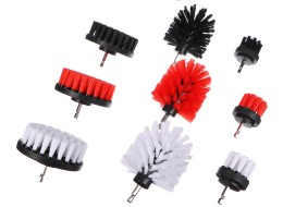 Sett med børster til drill for bilrengjøring CAR DETAILING DRILL BRUSH 9, 9 stk