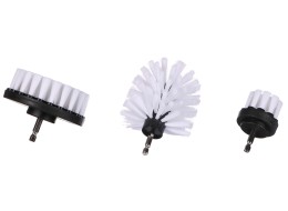 Sett med børster til drill for bilrengjøring CAR DETAILING DRILL BRUSH 3 SOFT, 3 stk