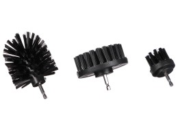 Sett med børster til drill for bilrengjøring CAR DETAILING DRILL BRUSH 3 HARD, 3 stk