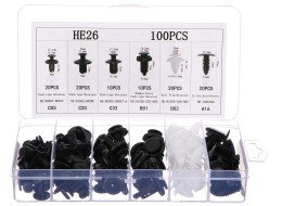 Sett med klips, fester og nagler for biltrekk MECHNIC TRIM CLIP SET 100