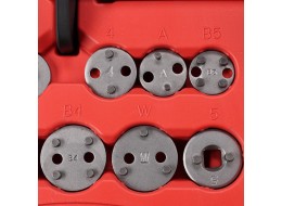 Pneumatisk presse for bremsekolber MECHANIC BRAKE SET PNEU 23, sett 23 stk