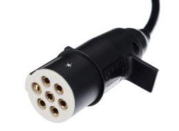 Sammenkoblings spiralkabel 7pin type S TRAILER CABLE 10, plastplugg, 24V, 3,5m