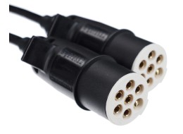 Sammenkoblings spiralkabel 7pin type S TRAILER CABLE 10, plastplugg, 24V, 3,5m