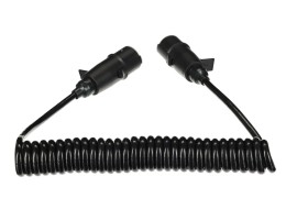 Sammenkoblings spiralkabel 7pin type S TRAILER CABLE 10, plastplugg, 24V, 3,5m