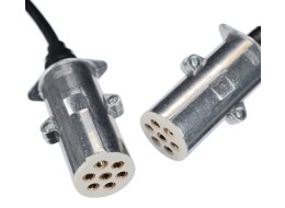 Forbindelsesspiralkabel 7-pin type S TRAILER CABLE 12, metallplugg, 24V, 3,5 m
