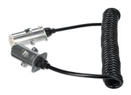 Forbindelsesspiralkabel 7-pin type S TRAILER CABLE 12, metallplugg, 24V, 3,5 m