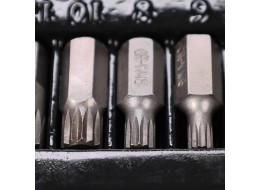 Sett med Torx-biter i metallkassett MECHANIC TORX SET 1, 40 stk