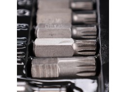 Sett med Torx-biter i metallkassett MECHANIC TORX SET 1, 40 stk