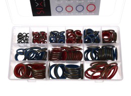 Sett med hydrauliske tetninger med gummiflens MECHANIC RING SET 4, 245 stk