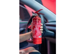 Pulverbrannslukker FIRE STOP 1 kg, ABC, helmetall, inkludert metallholder