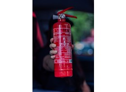 Pulverbrannslukker FIRE STOP 1 kg, ABC, helmetall, inkludert metallholder