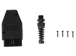 OBD-II-plugg med 16 pinner for montering av egen kabel MECHANIC CABLE 29, svart