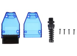 OBD-II-plugg med 16 pinner for montering av egen kabel MECHANIC CABLE 31, blå