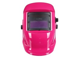 Automatisk mørkneende sveisehjelm WELDING MASK 4, rosa
