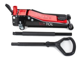 Robust rullbar hydraulisk jekk 3 t lavprofil med pedal SX JACK PEDAL 3T BLACK