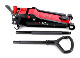 Robust rullbar hydraulisk jekk 4 t lavprofil med pedal SX JACK PEDAL 4T BLACK