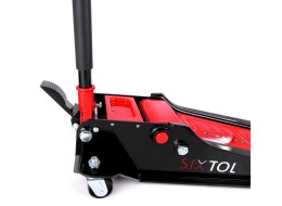 Robust rullbar hydraulisk jekk 4 t lavprofil med pedal SX JACK PEDAL 4T BLACK