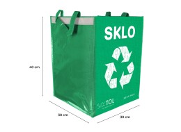 Sekk for kildesortering SORT EASY GLASS, 30x30x40cm, 36l
