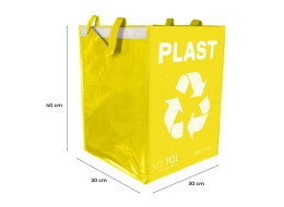 Sekk for kildesortering SORT EASY PLASTIC, 30x30x40cm, 36l