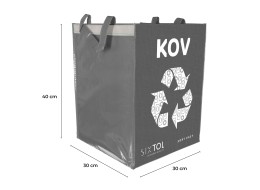 Pose for kildesortering SORT EASY METAL, 30x30x40 cm, 36 l