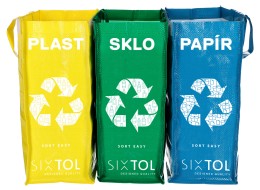 Poser til kildesortering SORT EASY 3 SLIM, 18x30x40 cm, 3 x 22 l, 3 stk