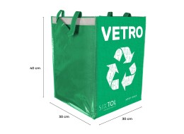 Pose for sortert avfall SORT EASY VETRO IT, 30x30x40cm, 36l