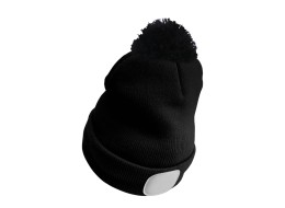 Lue med hodelykt 180 lm, oppladbar, USB, one-size, bomull/PE, svart med dusk